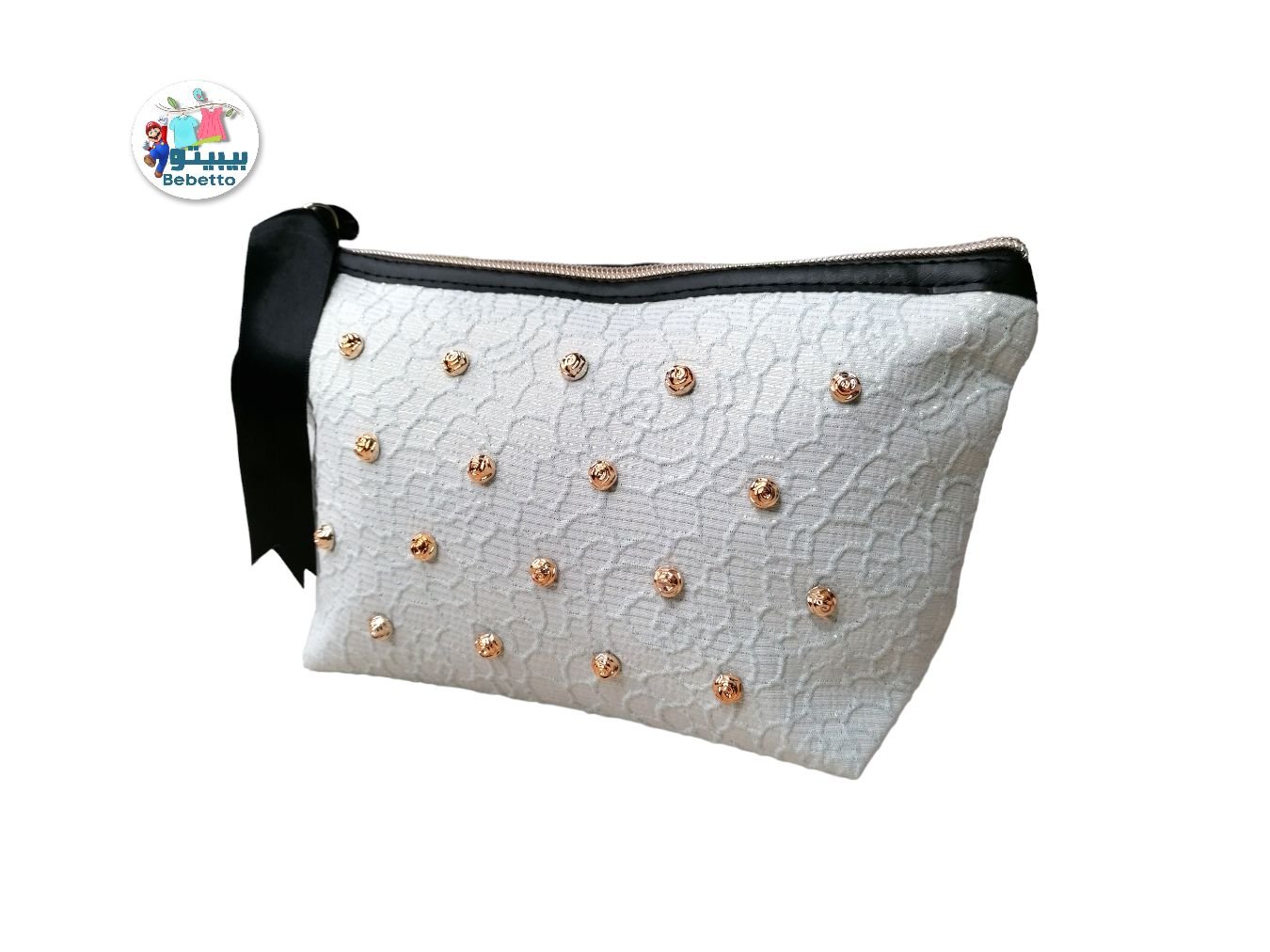 1pc Rose Pattern Zippered Makeup Bag -Z42 \ E0212707 - Image 1