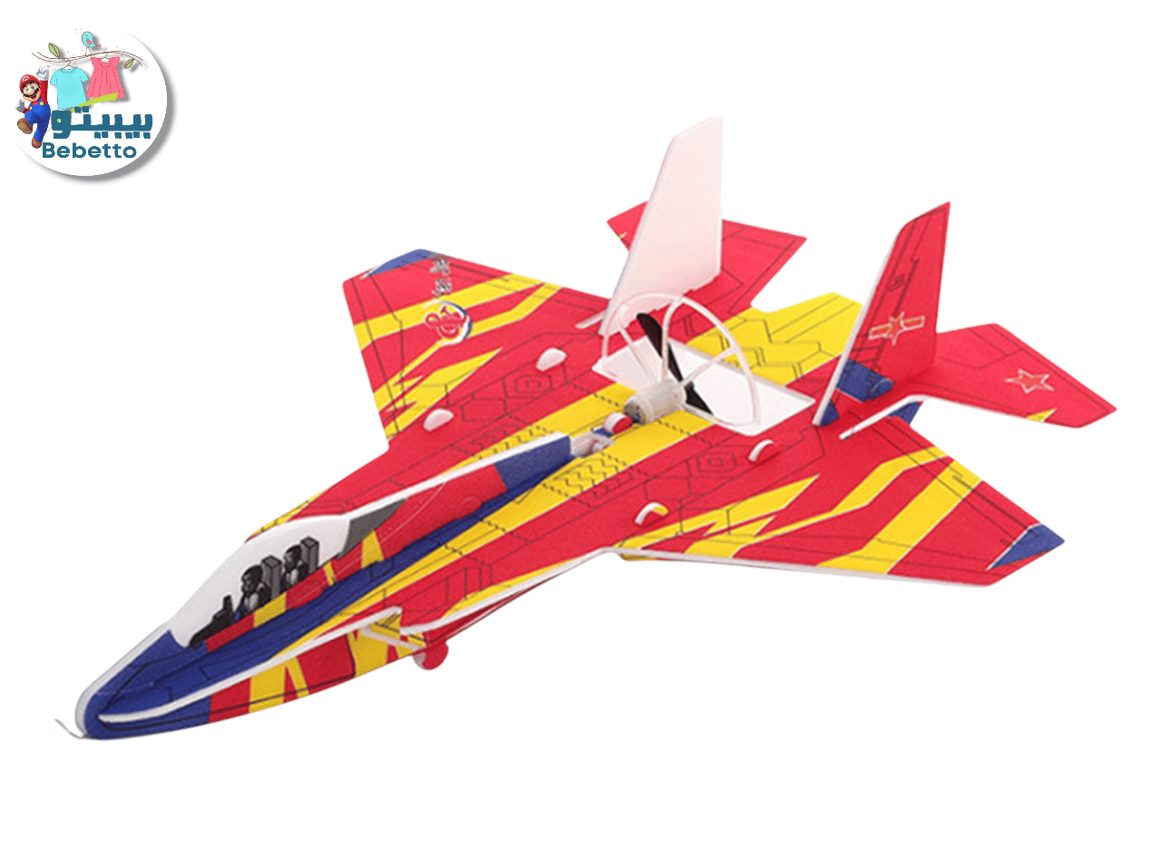 Rechargeable electric airplane hand throwing flying toys puzzle assembled electric glider model assembly foam airplane toy two speed button switch toys & games C1 \ 6972823380055‏ - Image 4