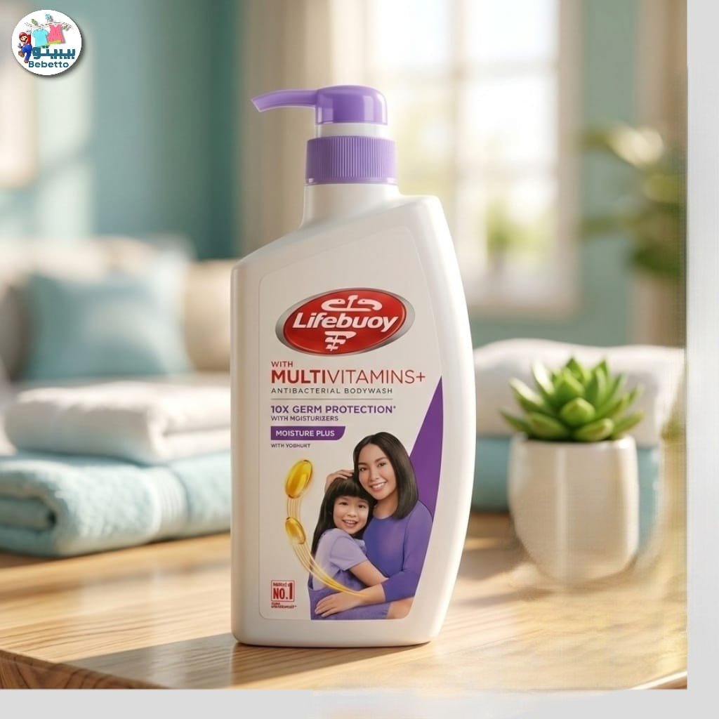 Lifebuoy Moisture Plus Antibacterial Body Wash is a moisturizing body wash designed for dry skin with yoghurt and multivitamins.  F43 \ 8999999007614 - Image 1