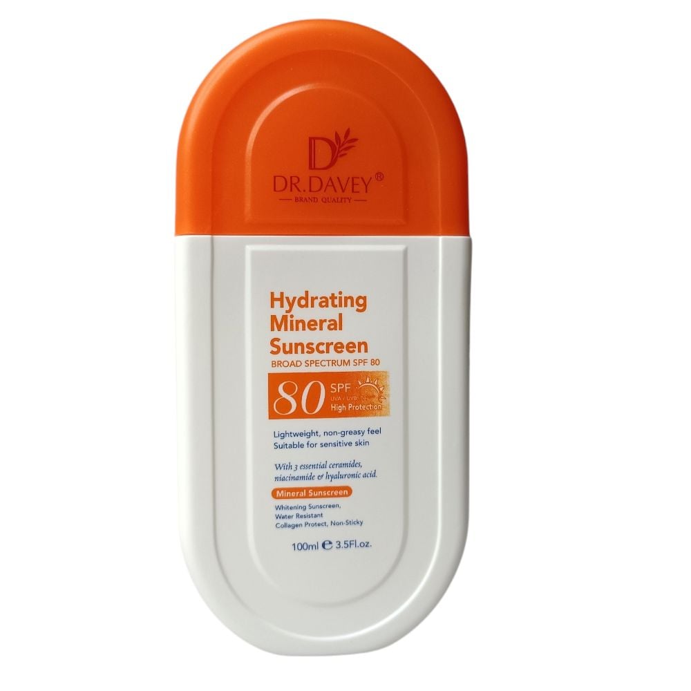 DR.DAVEY Vitamin E Hydrating Mineral Sunscreen  BROAD SPECTRUM SPF 80 ,100ml -A \ 6921199138623 - Image 2