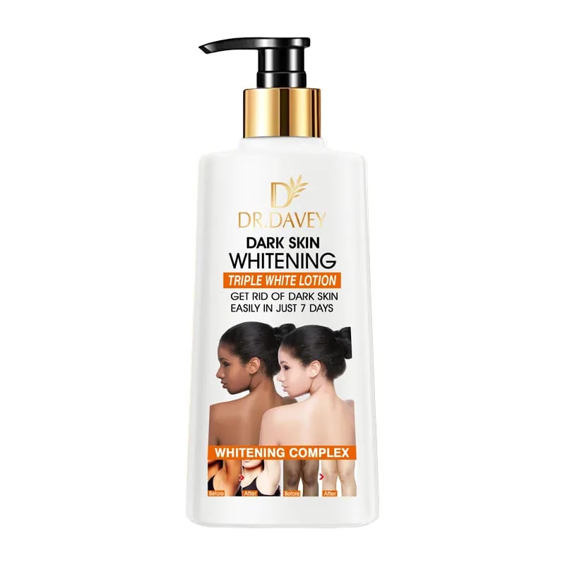 DR.DAVEY Private label dark skin whitening lotion is an effective white lotion to lighten and brighten the skin 500ml D8 \ 6921199124138 - Image 2