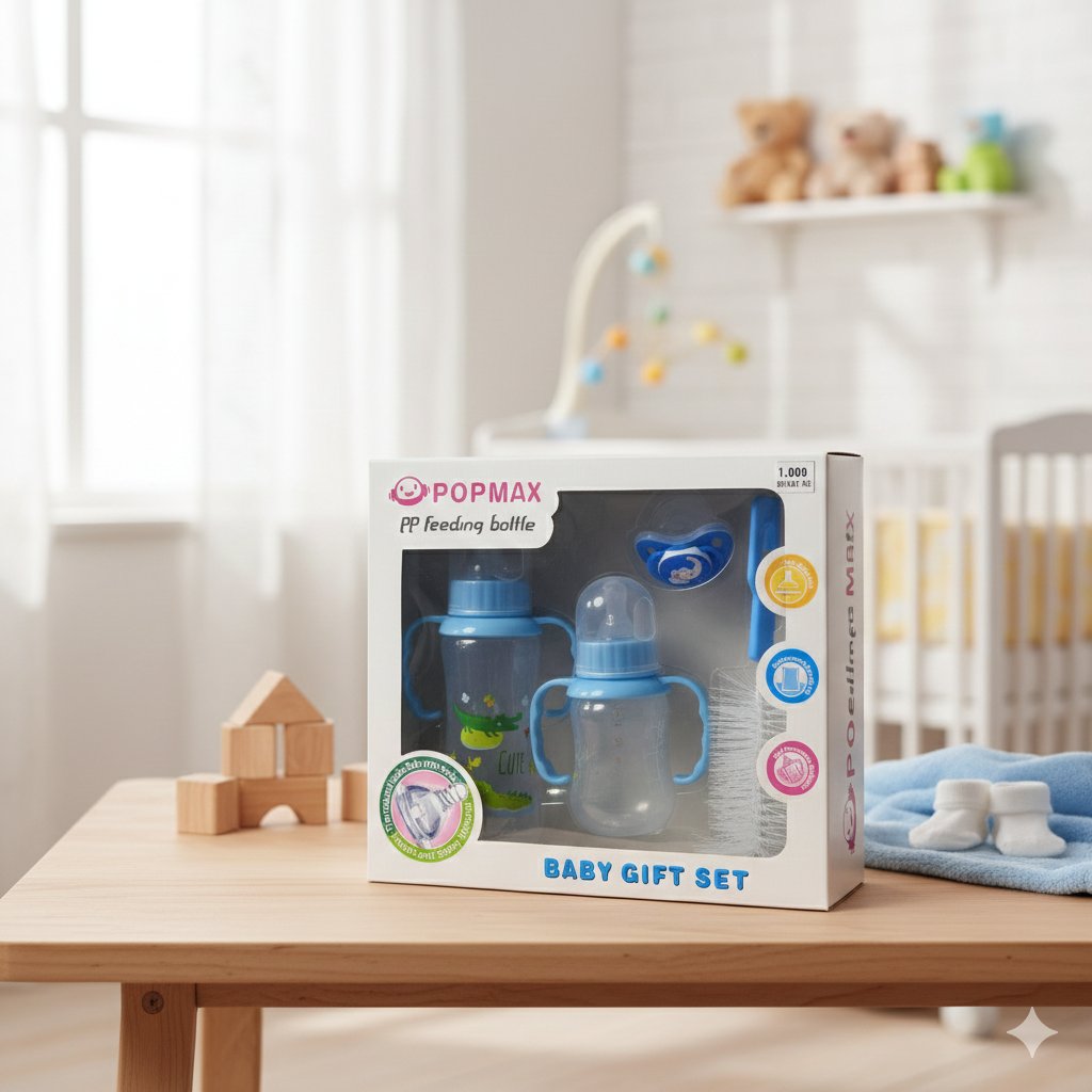 Popmax PP Feeding Bottle Baby Gift Set F22 \ 6923364018303 - Image 1