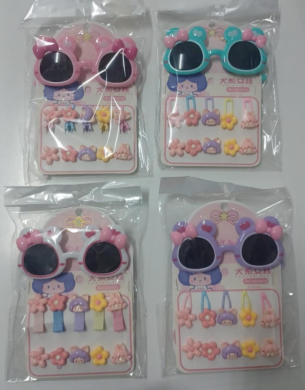Cute Sunglasses with Hair Clips F28 \ G021153 - Image 1