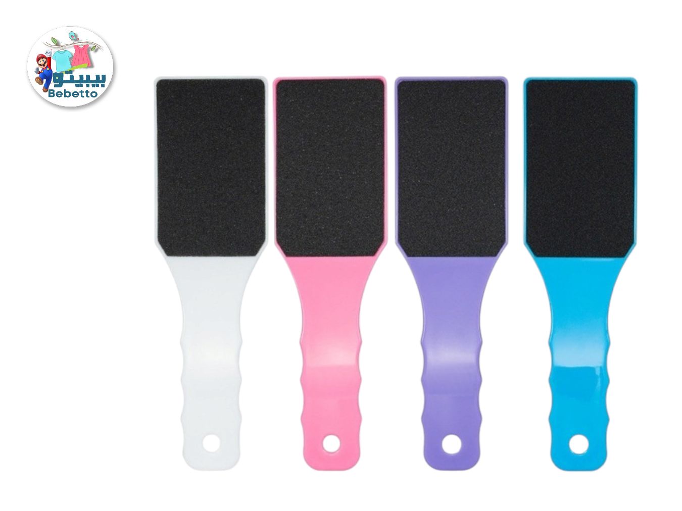 1Pcs Double Sided File With Pedicure Brush Random Color -B3 \ 6931587040124 - صورة 2