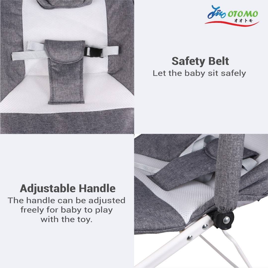 Baby Bouncer with Wheel Soothing Baby Rocking Chair Shakable Baby Sleeping Recliner Cradle Chair Baby Coaxing -Z1 \ F059435 - Image 5