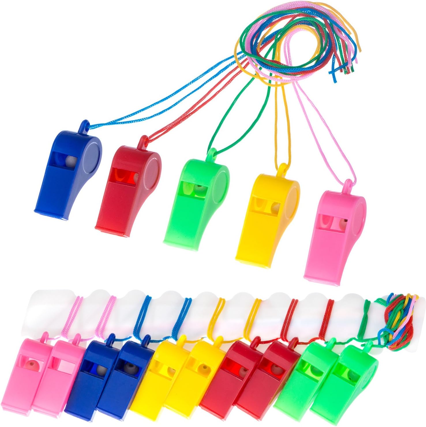Colorful Plastic Whistles Training Whistle with Lanyards -F2 \ F020124 - Image 2