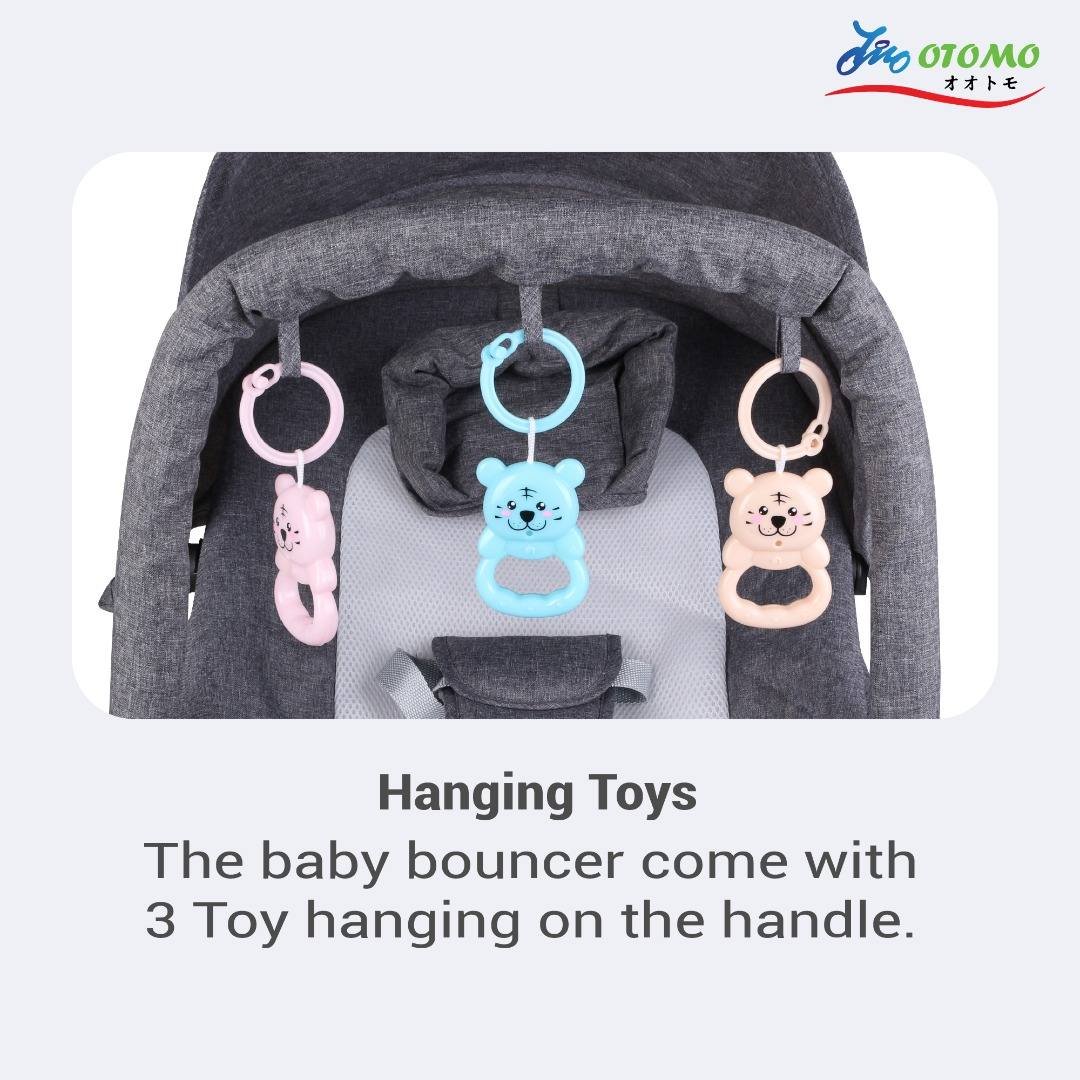 Baby Bouncer with Wheel Soothing Baby Rocking Chair Shakable Baby Sleeping Recliner Cradle Chair Baby Coaxing -Z1 \ F059435 - Image 8