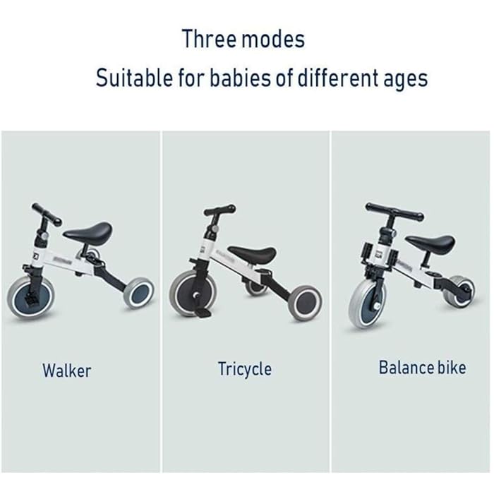 3in 1 Kids Tricycles for 1-6 Years Old Kids Trike 3 Wheel Toddler Bike Boys Girls Trikes for Toddler Tricycles Baby Bike Trike White Y23 \ E659779 - Image 9