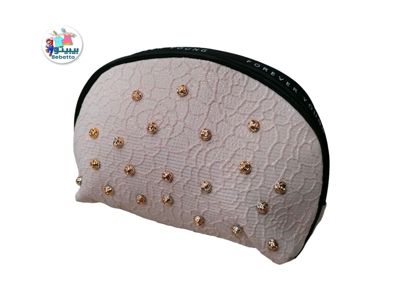 1pc Rose Pattern Zippered Makeup Bag -Z42 \ E0212676 - Image 1