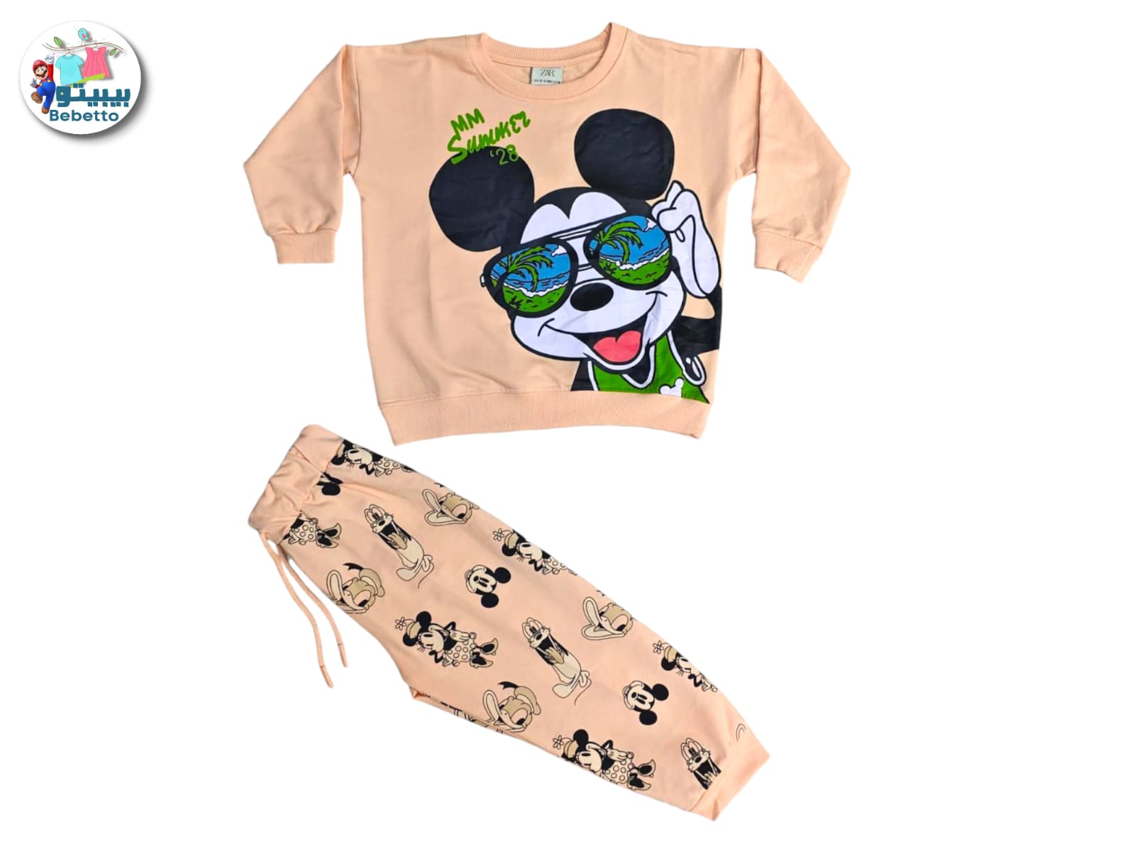 Bebetto baby boy Mickey Mouse print sweatshirt and jogger set.  1650E \ F1132719 - Image 1