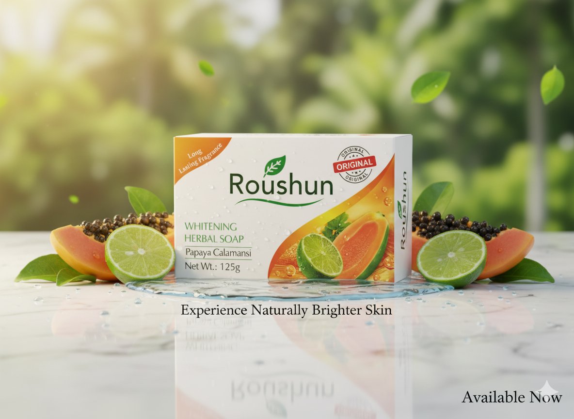 Roushun Whitening Herbal Soap with Papaya and Calamansi F42 \ 6921199143740 - Image 1