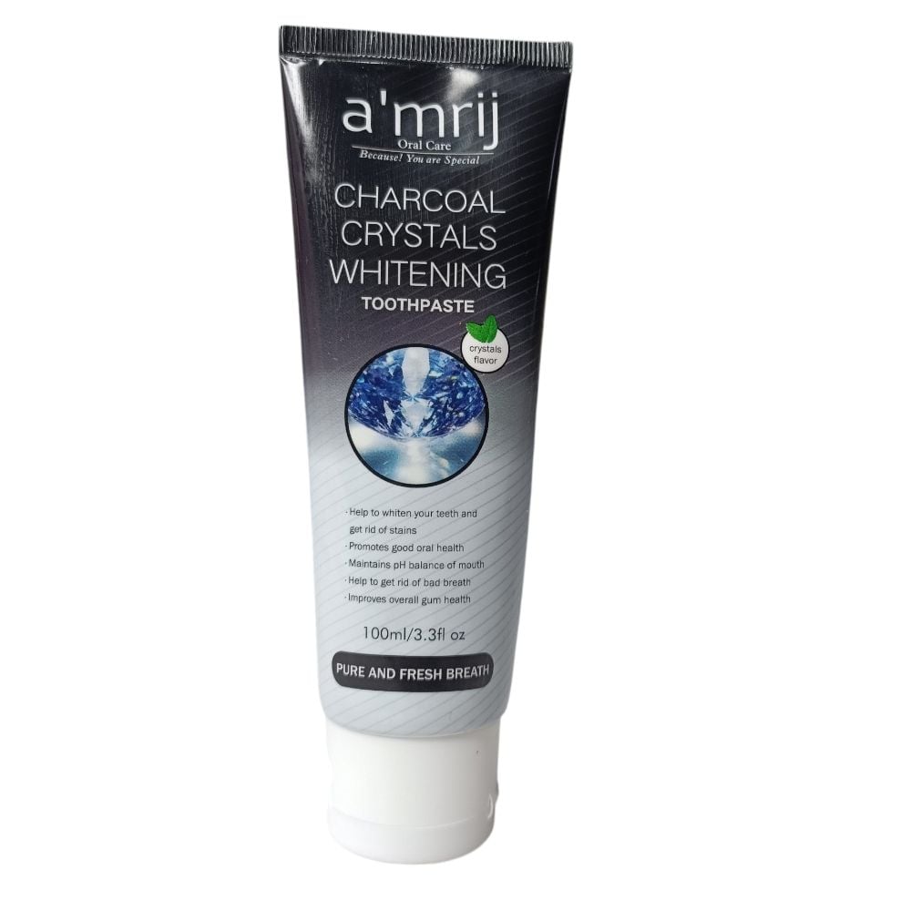 A'MRIJ CHARCOAL CRYSTALS WHITENING  TOOTHPASTE 100ML E41 \ 5060453456361 - Image 2