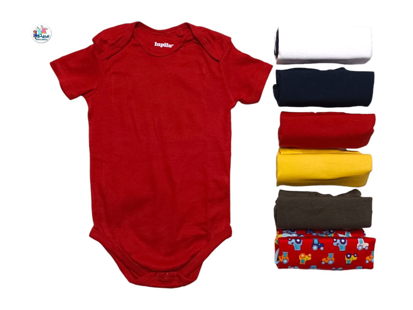  7PCS ROMPER SHORT SLEEVE BODYSUITS FOR BOY BABY 450B \ D935147 - Image 4
