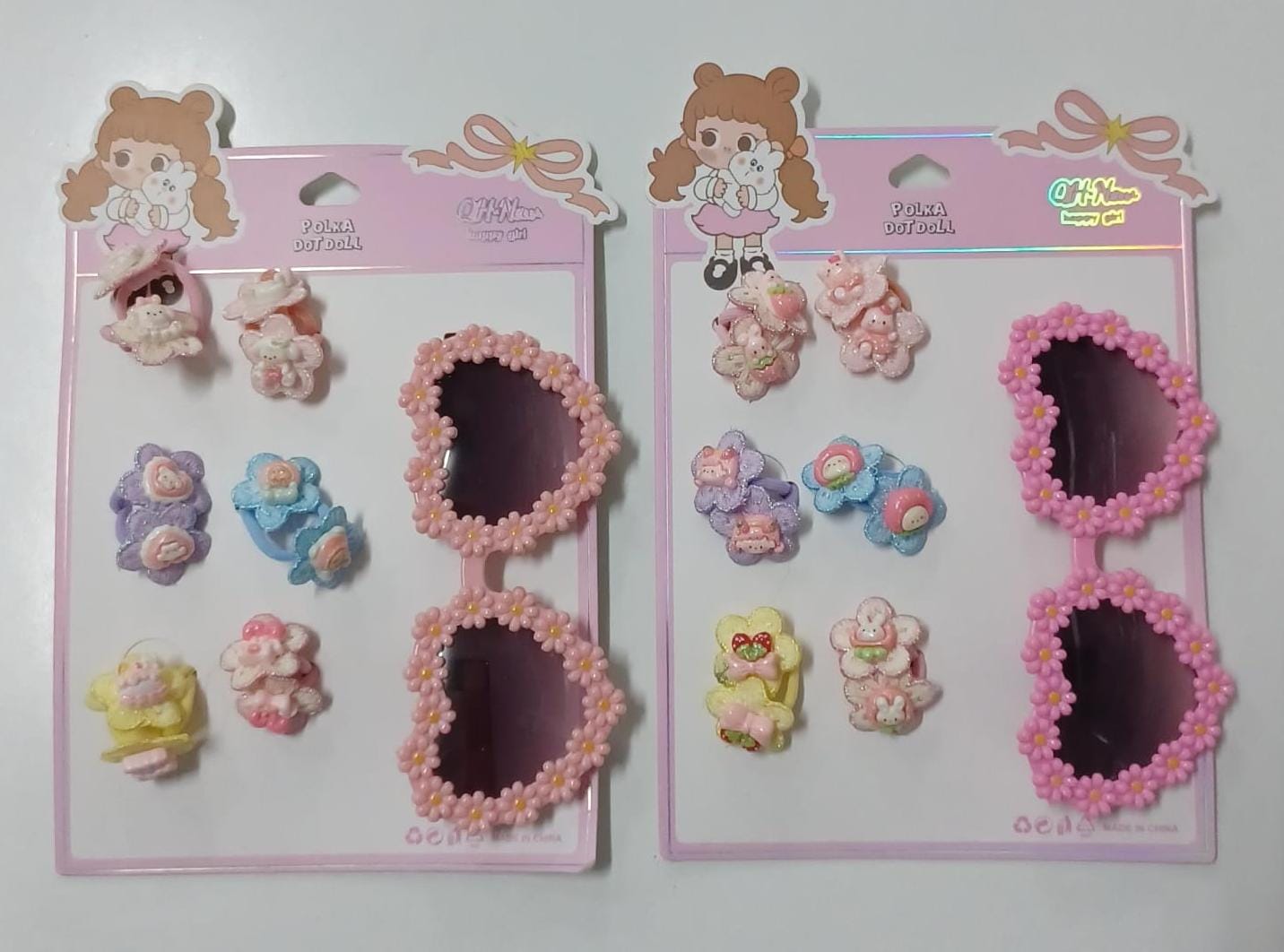 Cute Sunglasses with Hair Clips Set  F28 \ G021049 - صورة 2