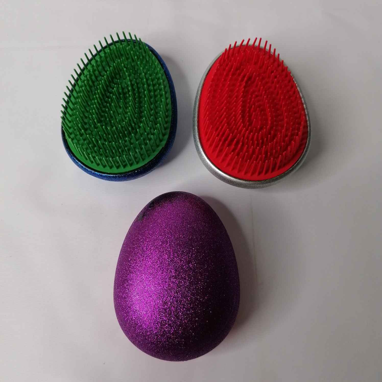 Pink Metal Egg Detangling Hairbrush -B2 \ D803193 - Image 1