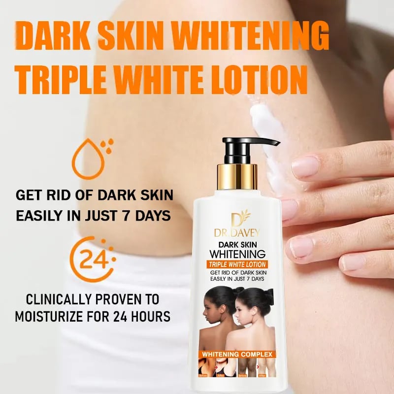 DR.DAVEY Private label dark skin whitening lotion is an effective white lotion to lighten and brighten the skin 500ml D8 \ 6921199124138 - Image 3