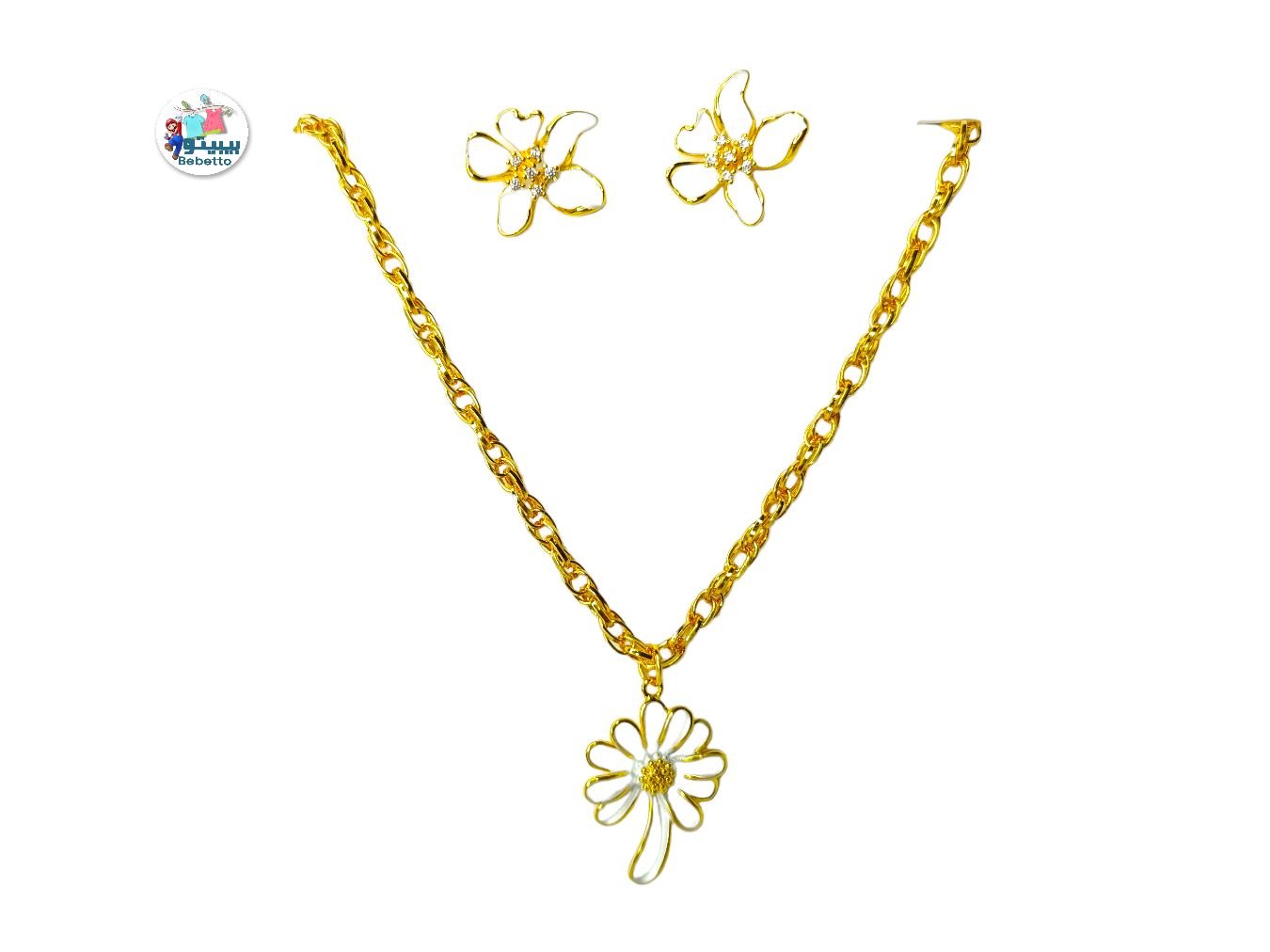Gold Color Jewelry Sets Cute Necklace Earrings for girls & woman -C25 \ D939204 - Image 1