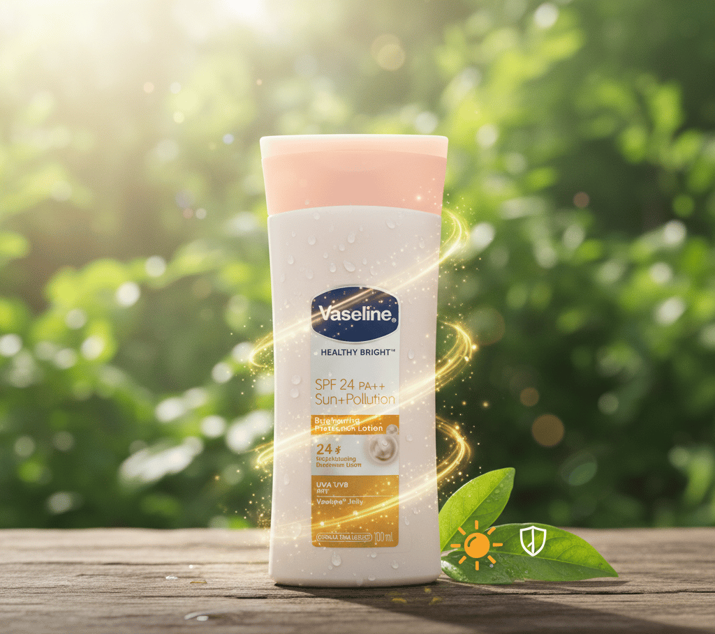 Vaseline Healthy Bright SPF 24 PA++ Sun + Pollution Brightening Protection Lotion 100ml. B44 \ 8999999003067 - Image 1