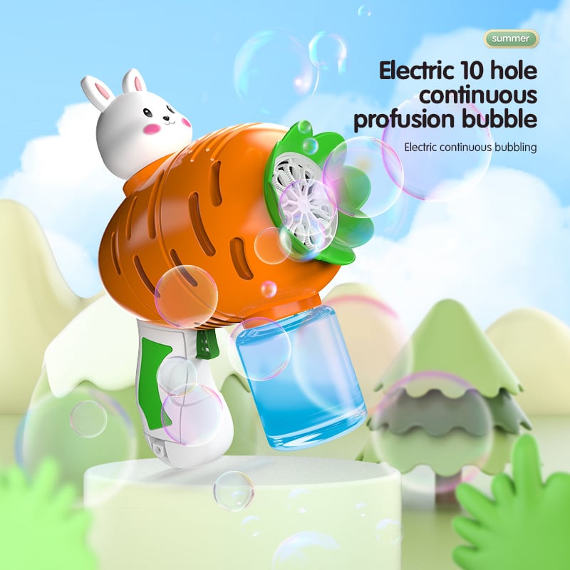Soap Bubbles Gun Carrot 12 Holes Bubbles Machine Launcher Automatic Blower Soap Toys For Kids Children cute rabbit Gifts -D25 \ E518656 - Image 8