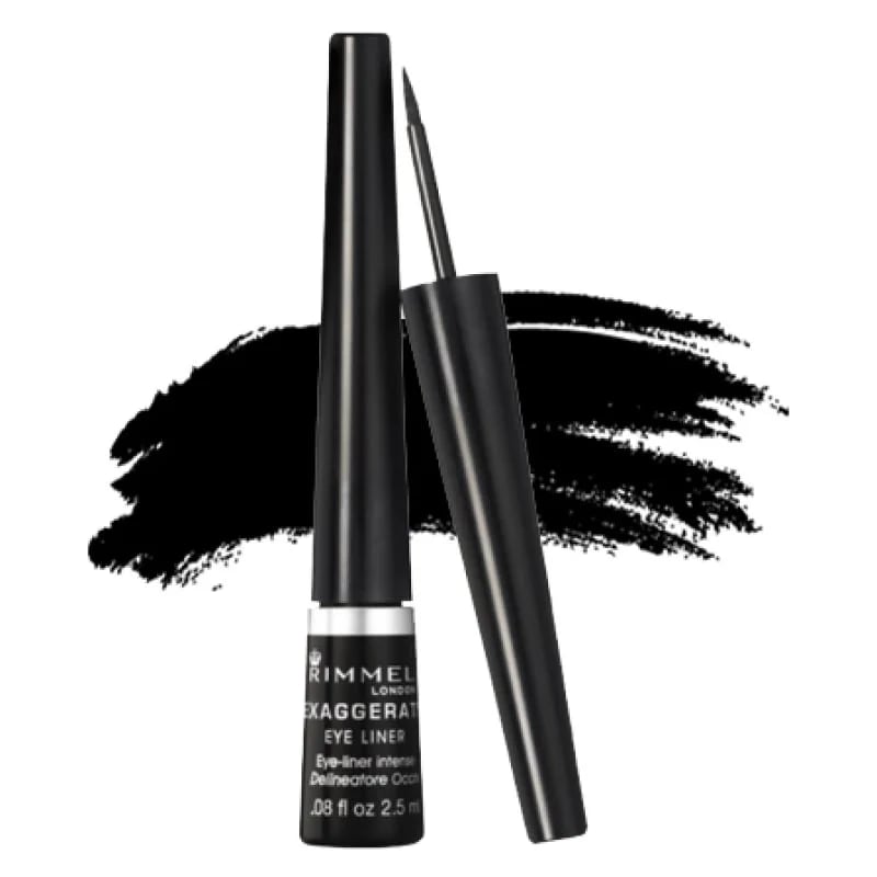 Rimmel London Exaggerate LIQUID Eyeliner 001 100%  2.5mle Black NEW D41 \ 5012874101009 - Image 5