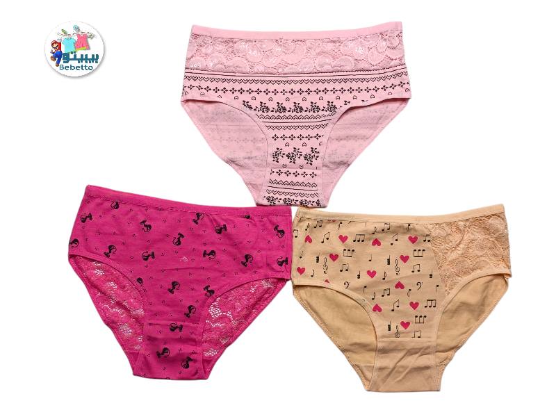 Women's 3Pcs Cotton Panty 800A \ E411943 - Image 2