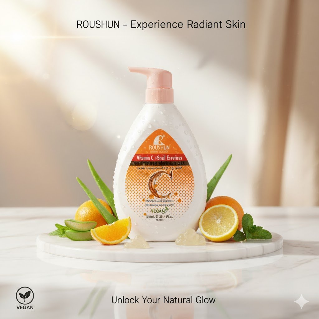 Roushun Vitamin C + Snail Essences Whitening Shower Gel E43 \ 6921199136254 - Image 1