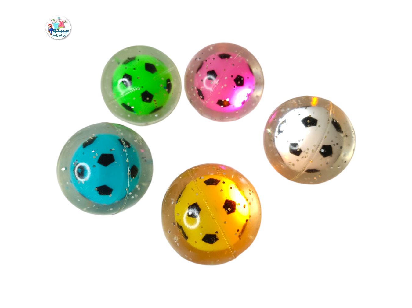 Bounce Ball 4.5cm Round Ball Fesign High Bouncy Rubber Flashing Ball for Children B1 \ E090407 - Image 2