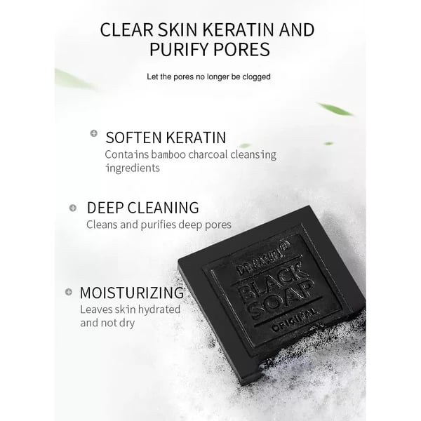 Dr. Rashel Black Soap 100g Deep Cleansing & Whitening with Collagen and Charcoal - E42 \ 6971764151021 - Image 6