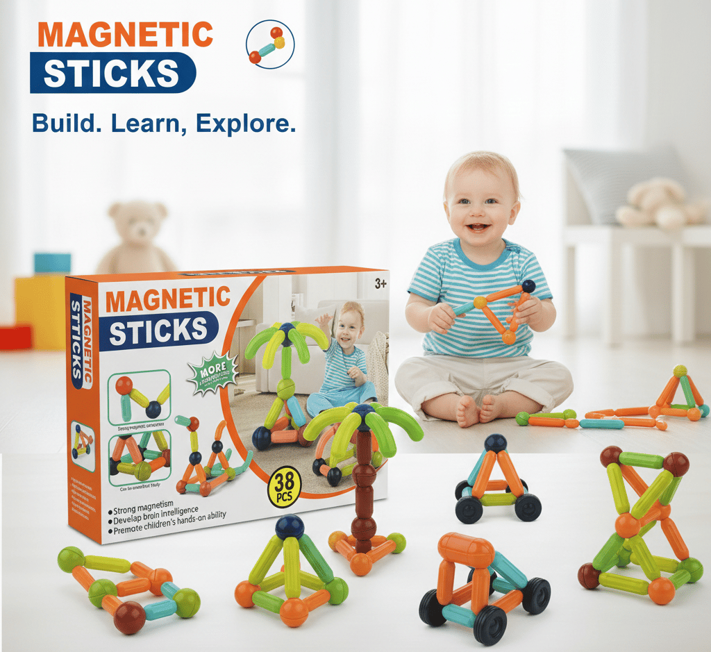 magnetic building sticks and balls, a STEM educational toy F22 \ F1216282 - Image 1