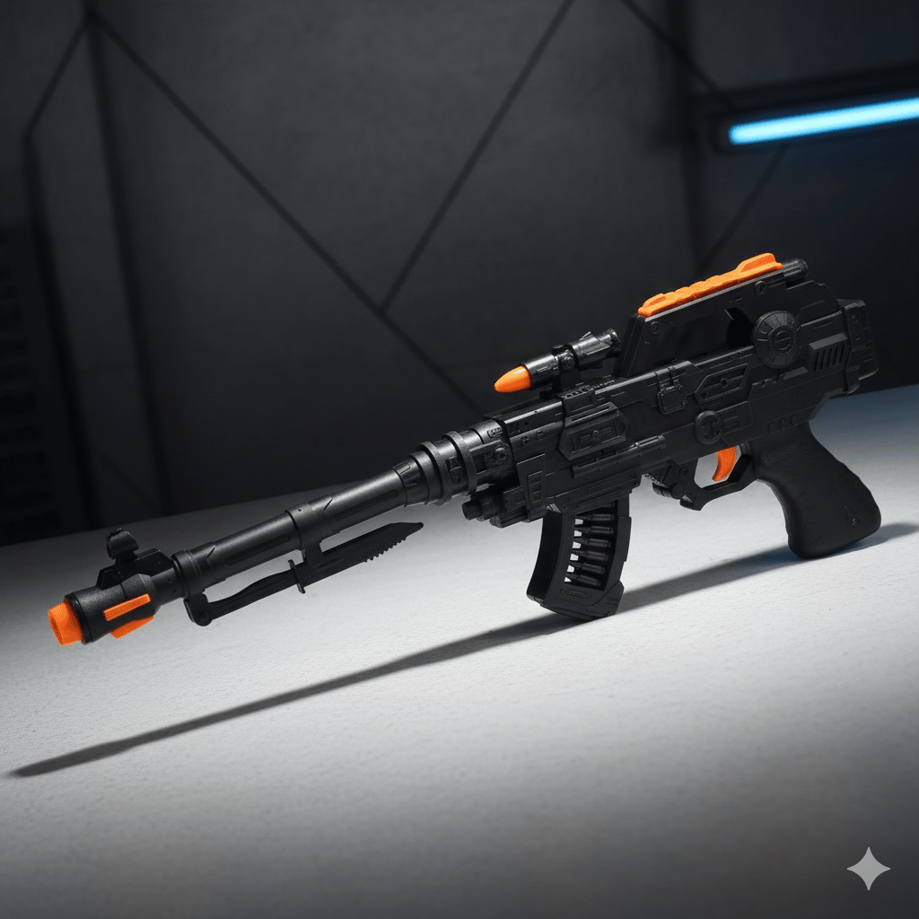 Black and orange plastic toy gun F26 \ G011387 - Image 1