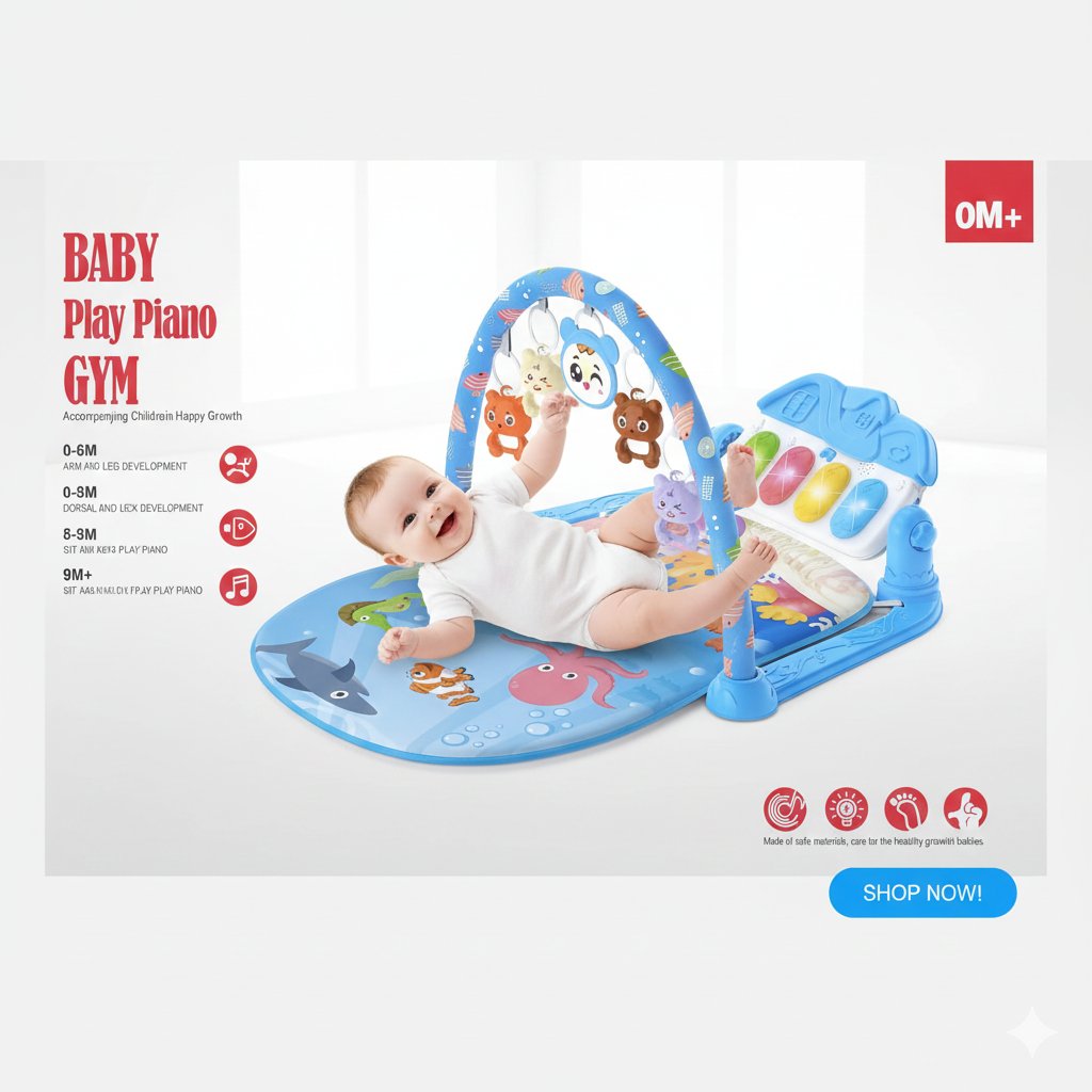 Baby Play Piano Gym activity mat Z23 \ F1229203 - Image 1