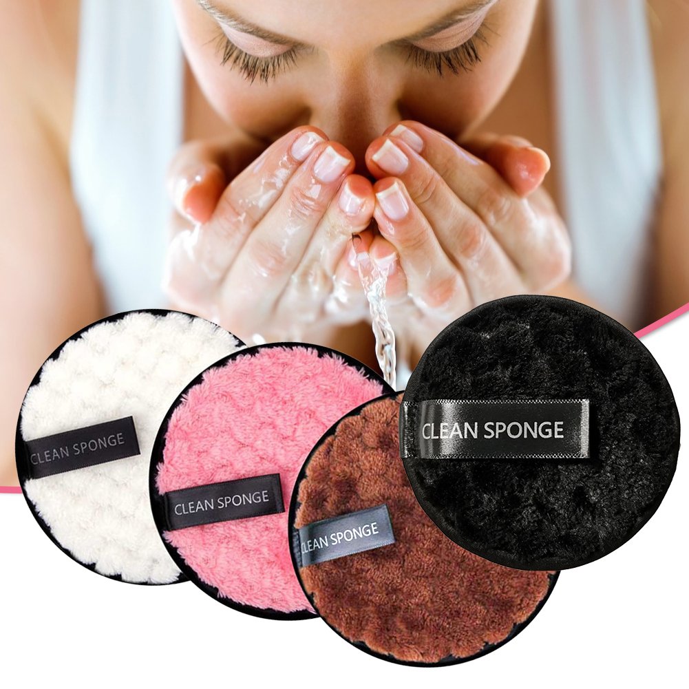 Makeup Remover Pads Microfiber Reusable Face Towel Make-up Wipes Cloth Washable Cotton Pads Skin Care Cleansing Puff 2pcs D32\ 6926641032566 - صورة 2