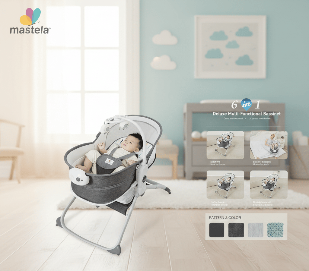 Mastela 6-in-1 Deluxe Multi-Functional Bassinet Z23 \ F9219402 - Image 2