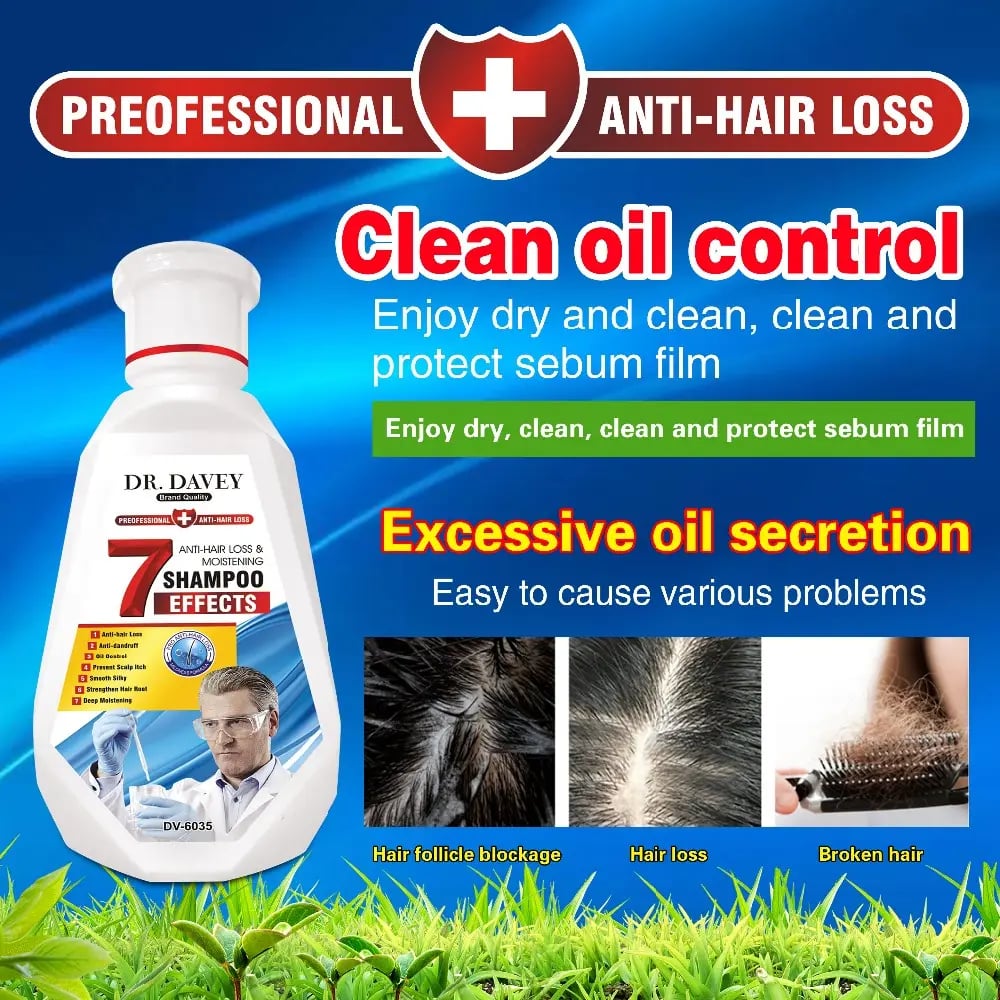 DR.DAVEY Anti-Hair Loss and Moistening shampoo Anti-dandruff Oil control hair shampoo 450ml D42 \ 6921199188635 - Image 4