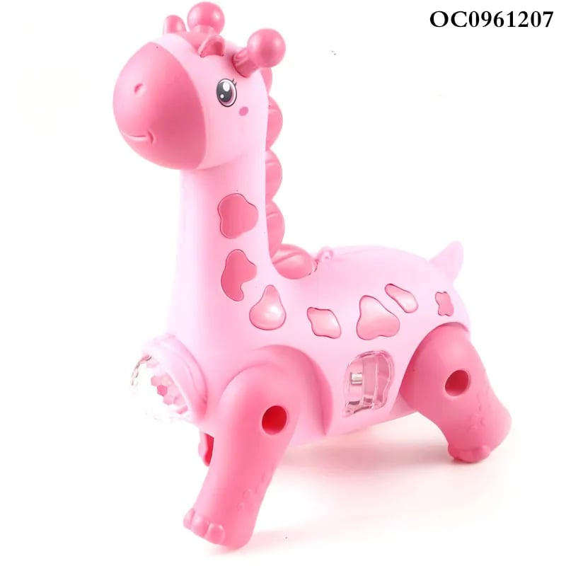 Battery operated light up toys led flashing dancing giraffe sensory baby toys with music -F34 \ E091121 - صورة 2