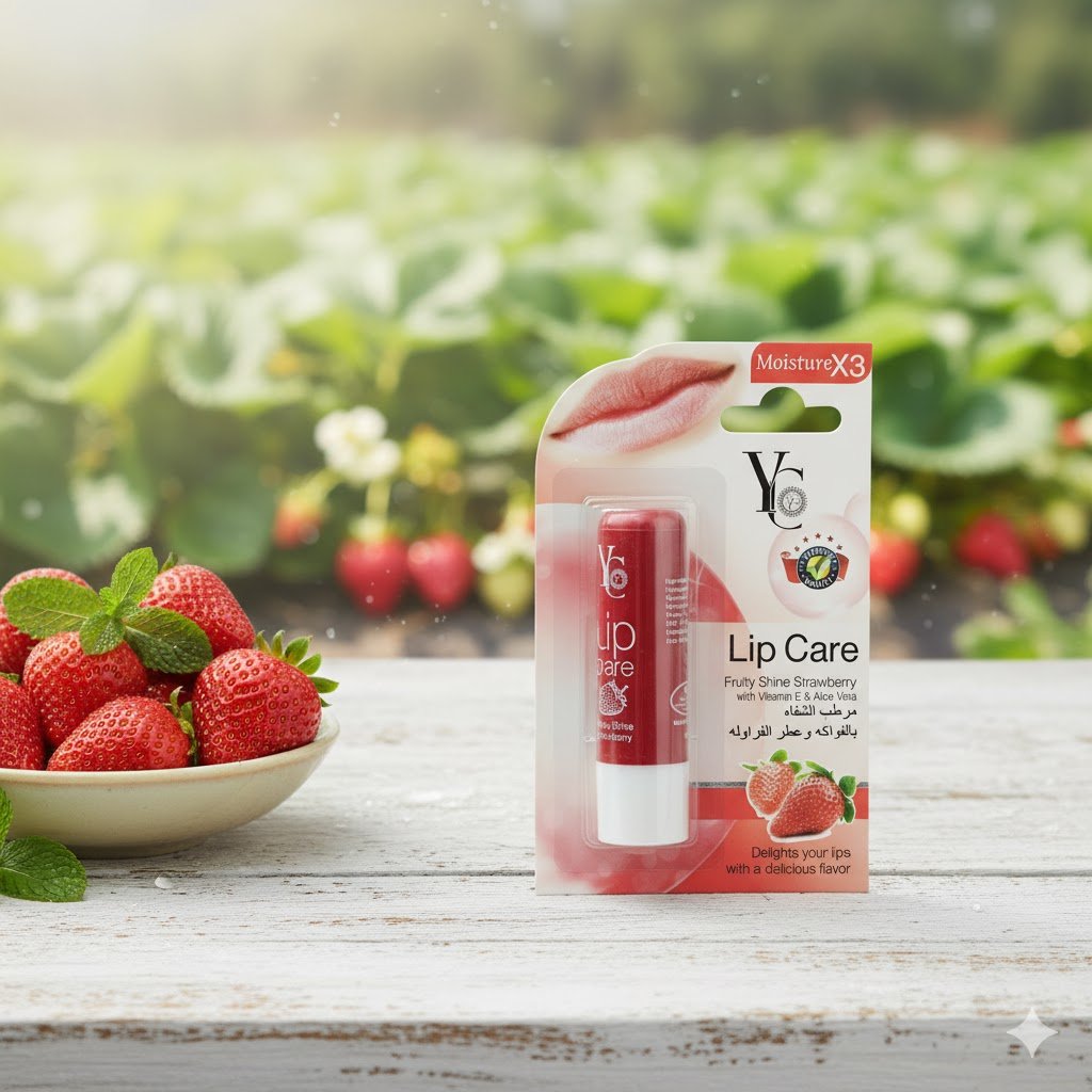 Yc Shine Strawberry Vitamin E And Aloe Vera Lip care 3.8gm G42 \ 8857101160179 - Image 1