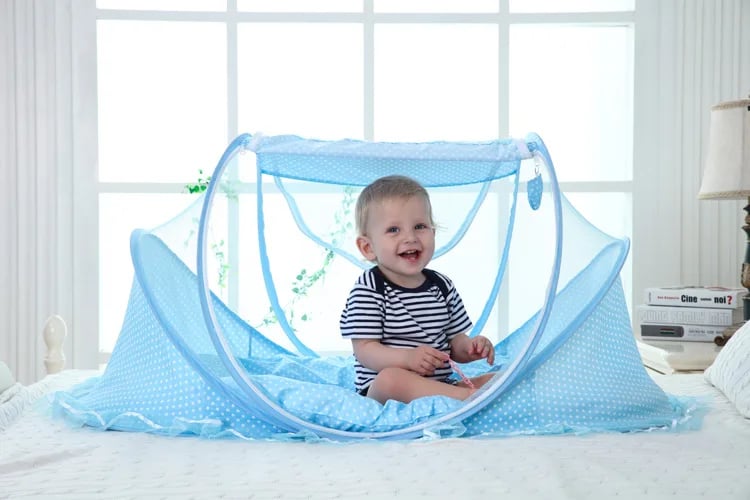 Portable Folding Baby Travel Bed Crib Netting Kids Cots Newborn Foldable Sleeping Bed Mosquito Net Play Tent House 1750B \ 21539 - Image 3