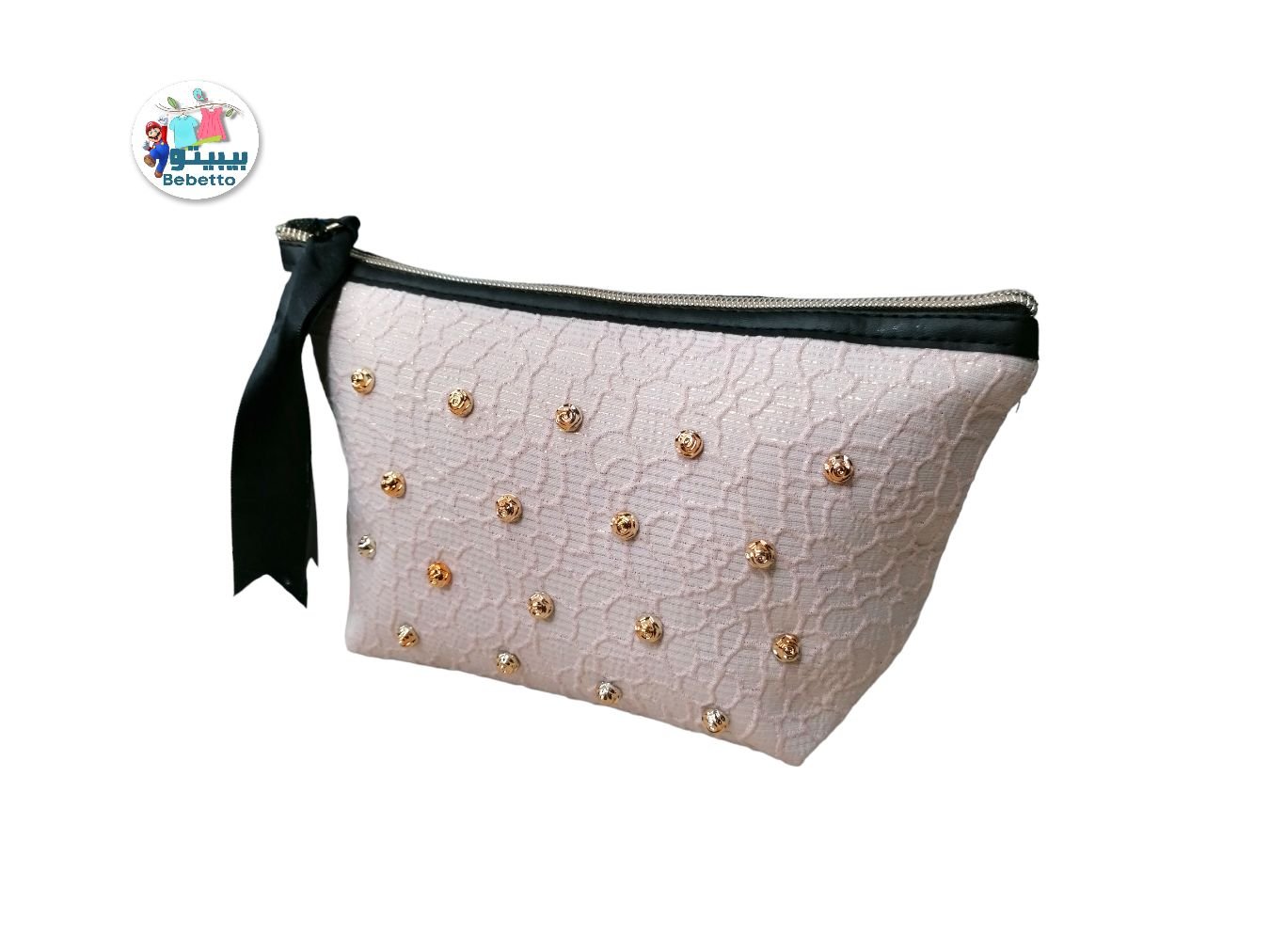 1pc Rose Pattern Zippered Makeup Bag -Z42 \ E0212707 - Image 1