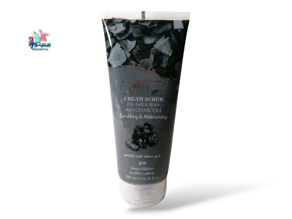 Skin Doctor Cream Scrub For Face & Body With Charcoal 200ml F43 \ 644216711499 - صورة 1