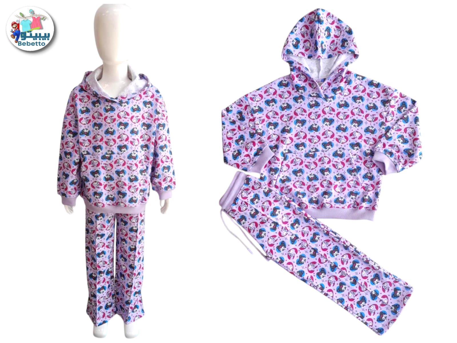 Bebetto kids' printed hooded tracksuit 1100B \ F1237502 - Image 1