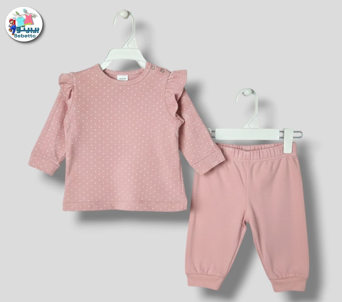 Juniors All-Over Floral Print T-shirt and Pyjama Set 1800D \ G116154 - Image 1