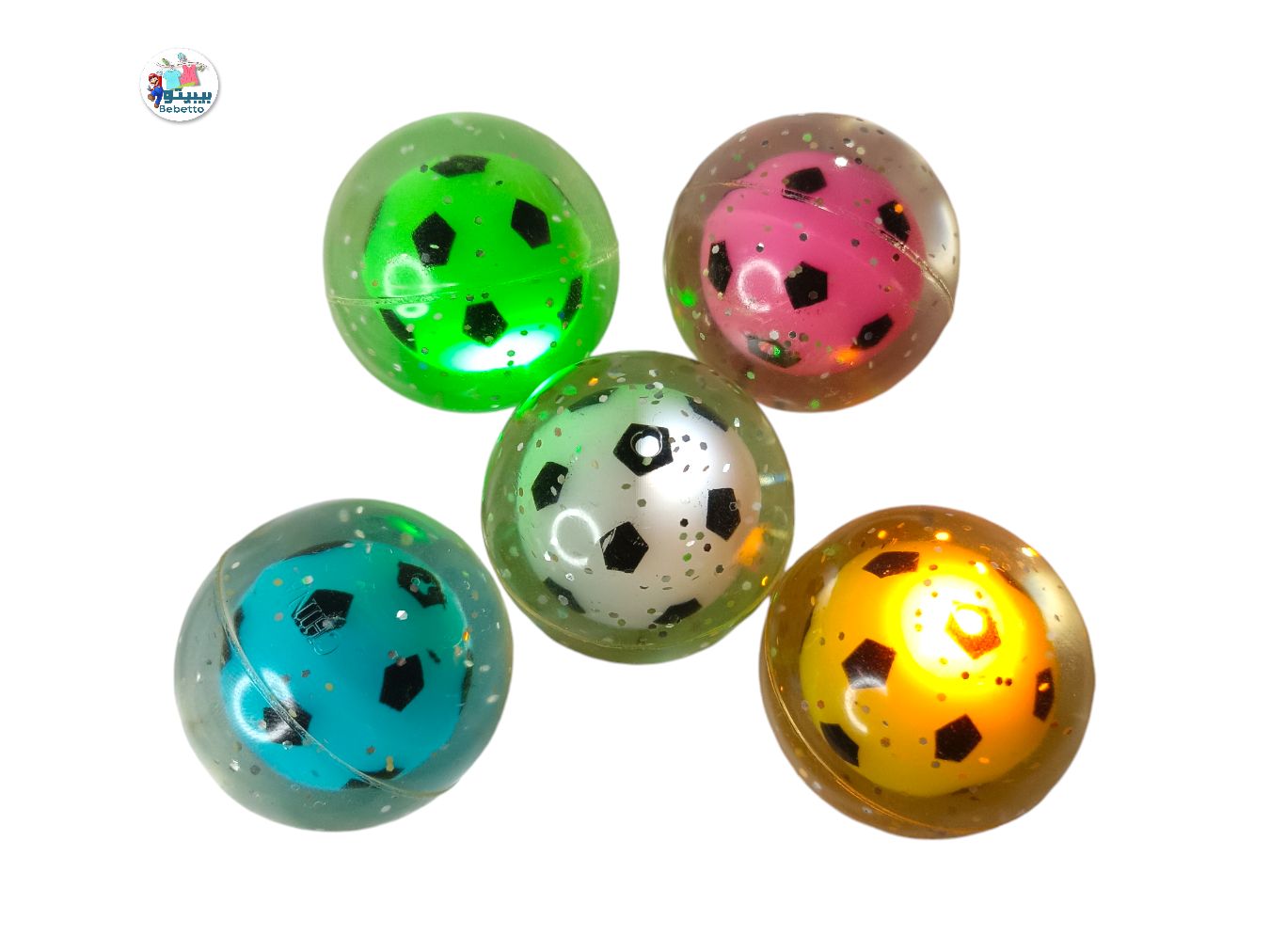 Bounce Ball 4.5cm Round Ball Fesign High Bouncy Rubber Flashing Ball for Children B1 \ E090407 - Image 1
