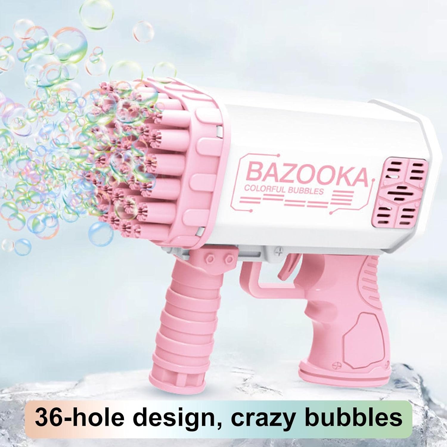 Bazooka Bubble Machine for Kids 36 Holes Bubble Blower Machine Gun Automatic Gatling Bubble Guns for Toddlers Bubble Maker Blaster for Adult Kids, F11 \ E515651 - Image 4