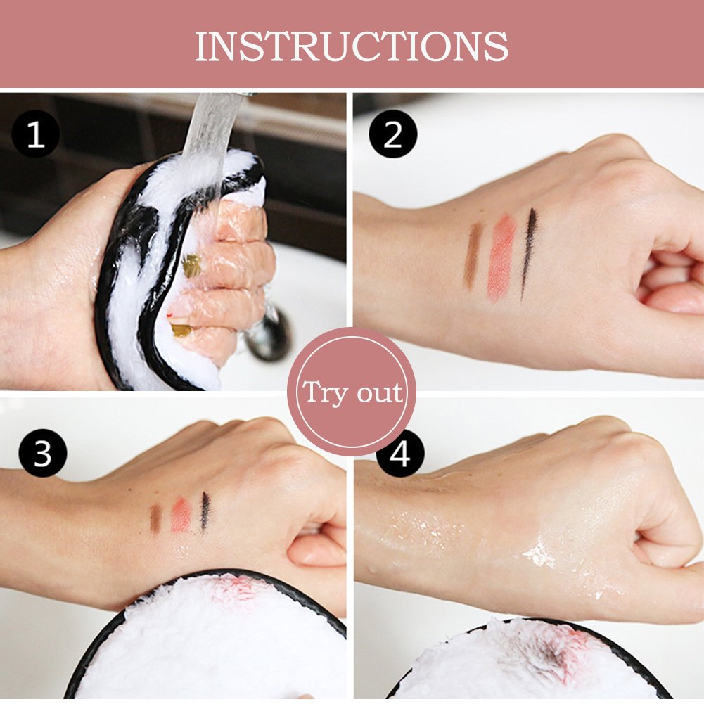 3Pcs Reusable Makeup Remover Pads Cotton Wipes Microfiber Cosmetics Washable Make Up Towel Face Cleansing Sponge Skin Care Tools -D19 \ 6926641003443 - Image 18