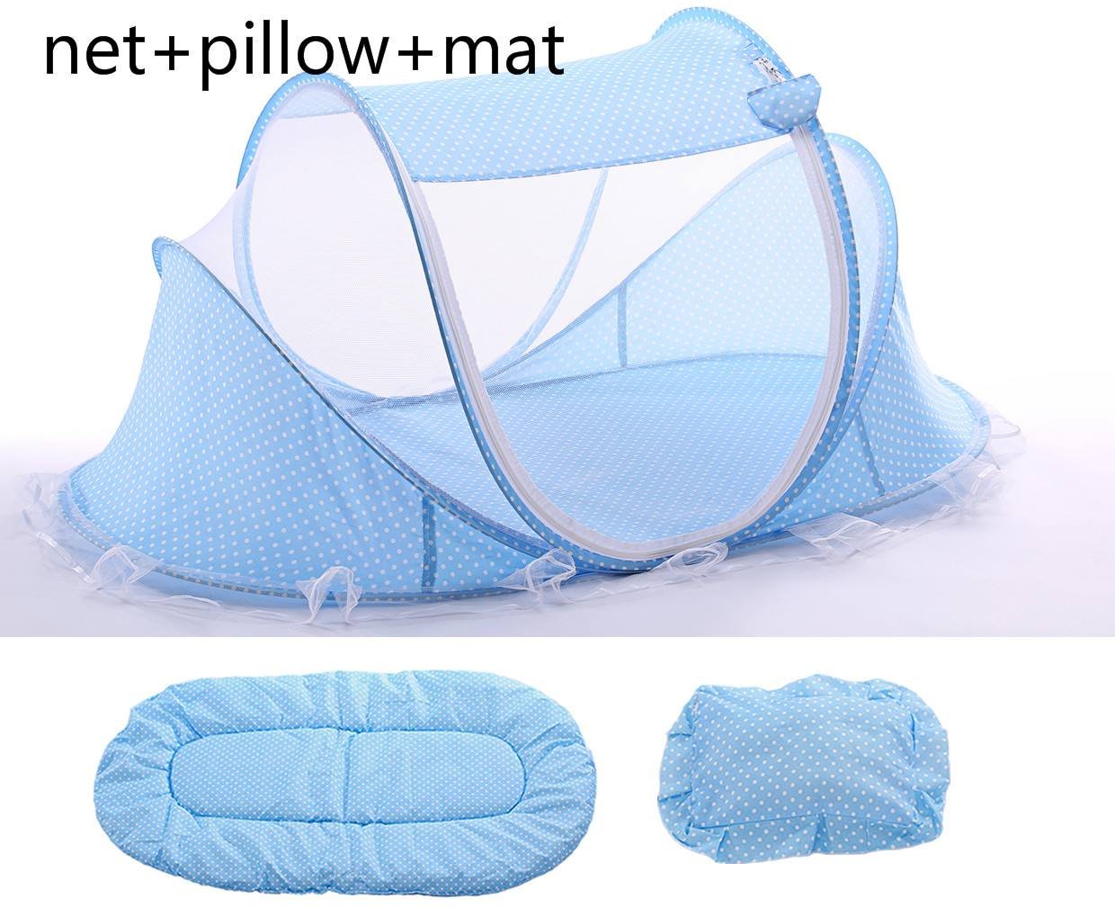 Portable Folding Baby Travel Bed Crib Netting Kids Cots Newborn Foldable Sleeping Bed Mosquito Net Play Tent House 1750B \ 21539 - Image 2