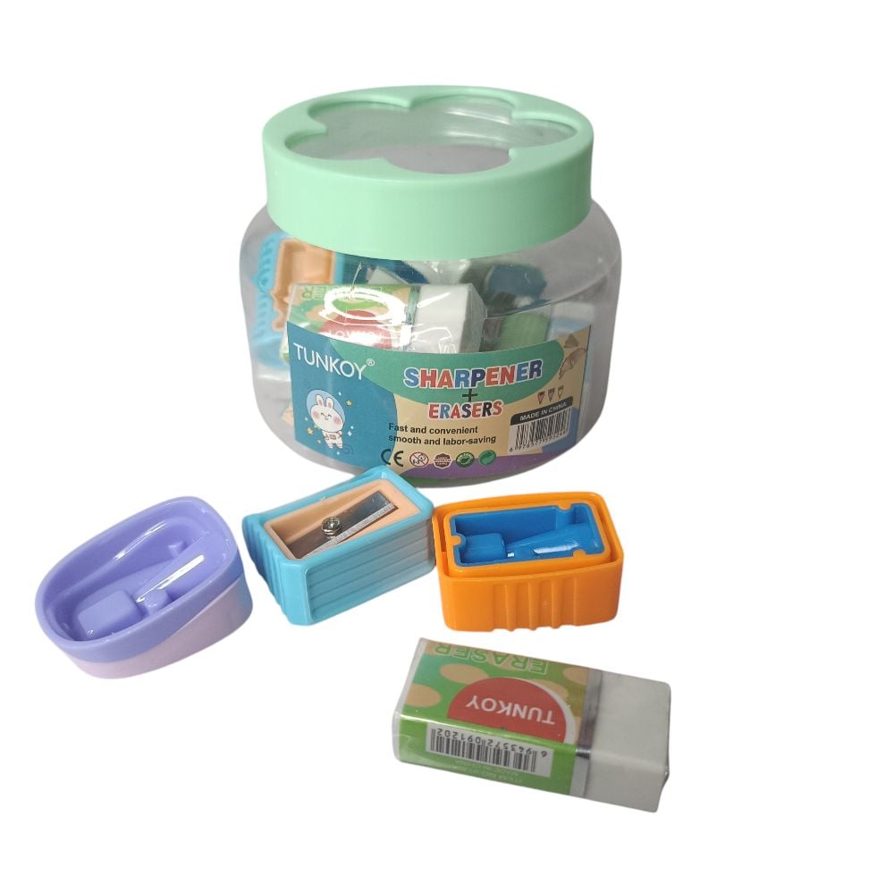 SHARPENER 6PCS + ERASERS 10PCS -C11 \ 6976577595246 - Image 4