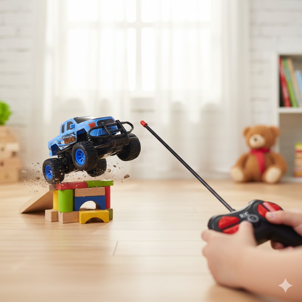 blue remote-control monster truck F39 \ F1214231 - Image 1