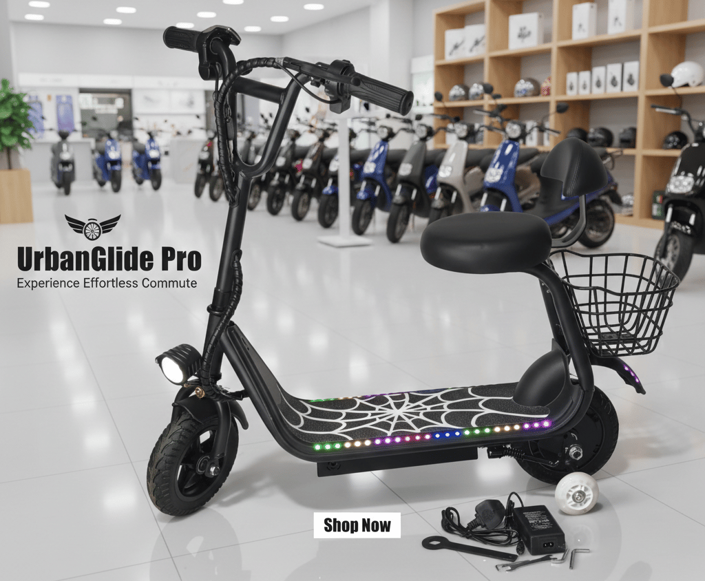 Mini electric scooter designed with a seat, a rear basket features like motor power (e.g., 36V) Z32 \ F1135166 - Image 2
