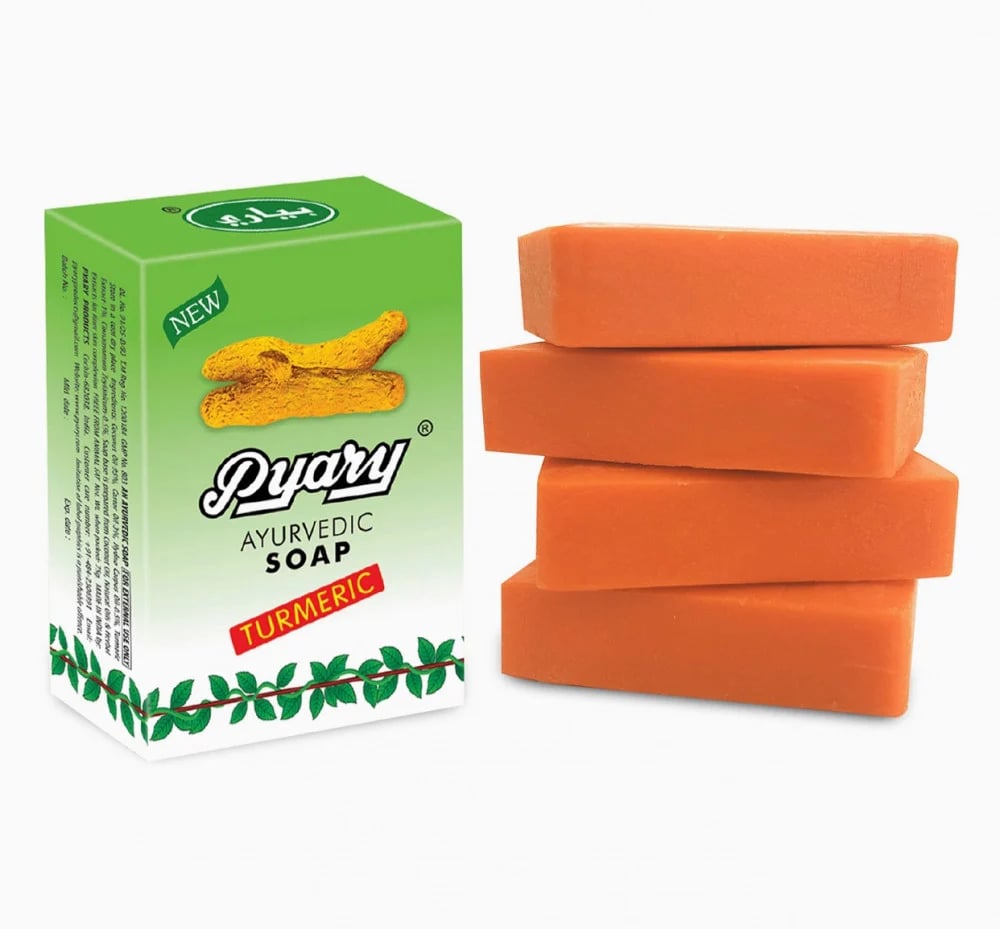 Pyary Turmeric Ayurvedic Soap 75gm E42 \ 8908000105010 - Image 2