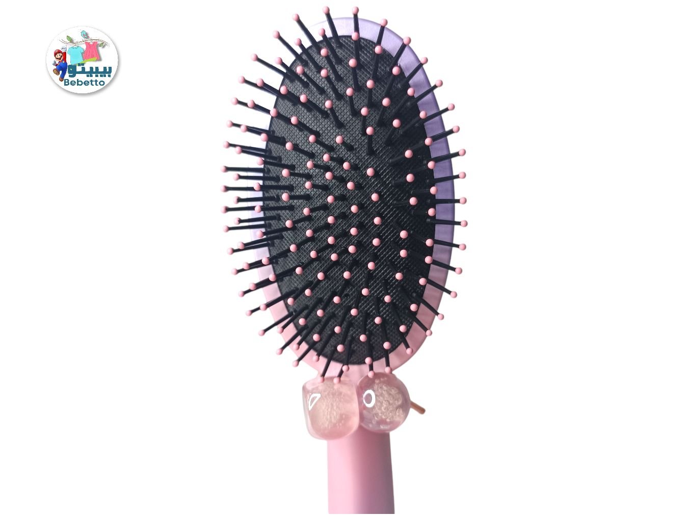 Frosted color bling bling massage comb Light Pink Round Hair Brush F32 \ E709386 - صورة 5